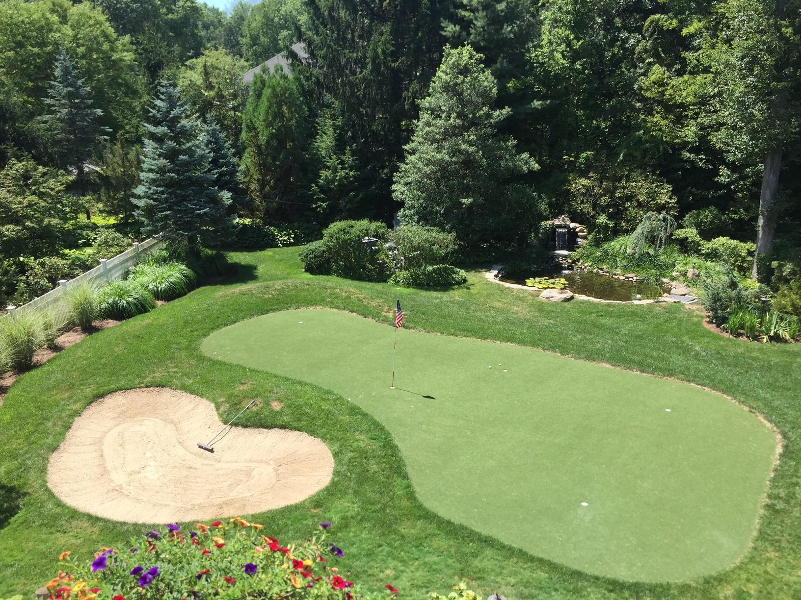 72 Conrad Road New Canaan, CT 06840 - Photo 31 of 35 Putting Green with Sand Trap