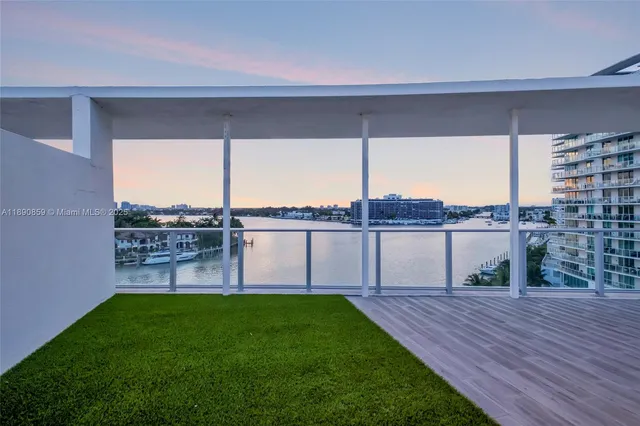 a view of a balcony with outdoor space