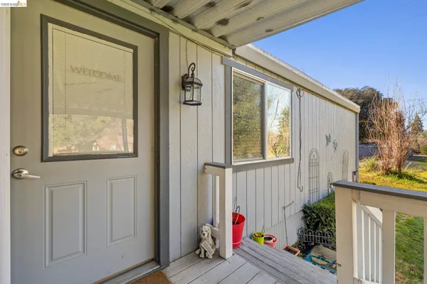 a view of front door of house