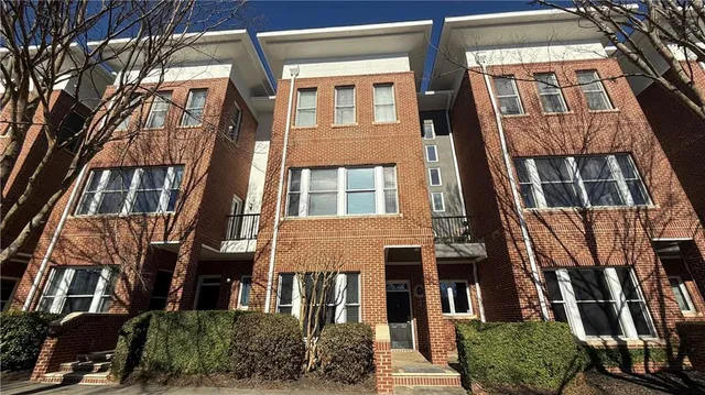 a front view of a building