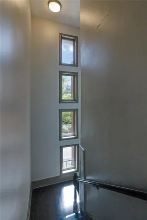 an empty room that has a window