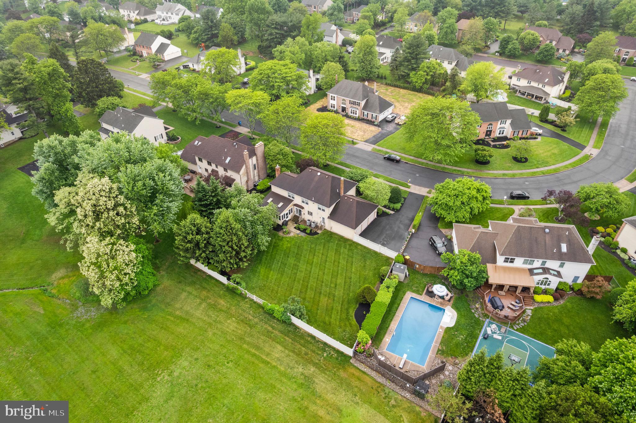 680 Fox Hollow Drive Yardley, PA 19067 - Photo 57 of 63 an aerial view of residential houses with outdoor space and street view