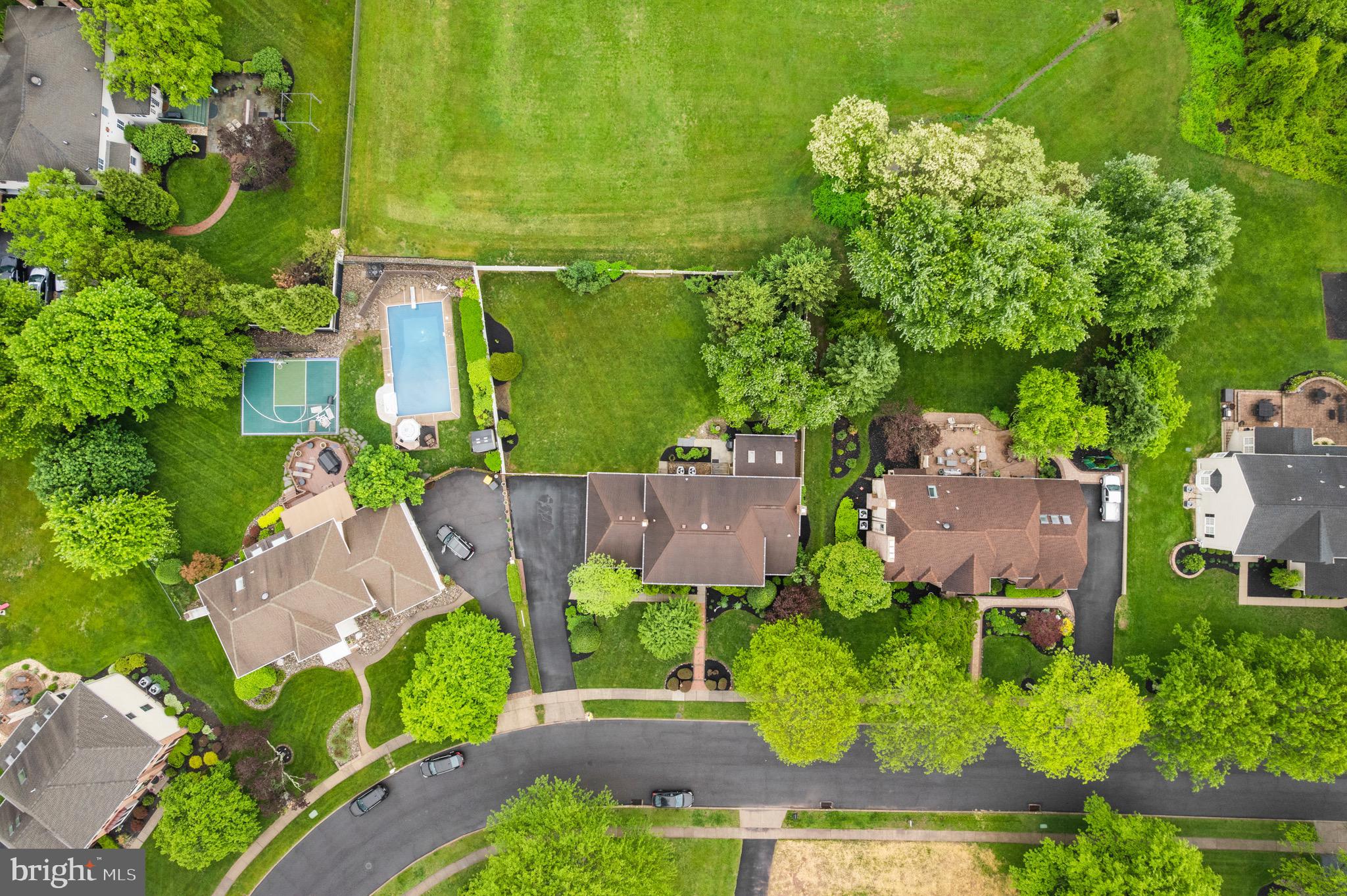 680 Fox Hollow Drive Yardley, PA 19067 - Photo 58 of 63 an aerial view of a house with yard swimming pool and outdoor seating