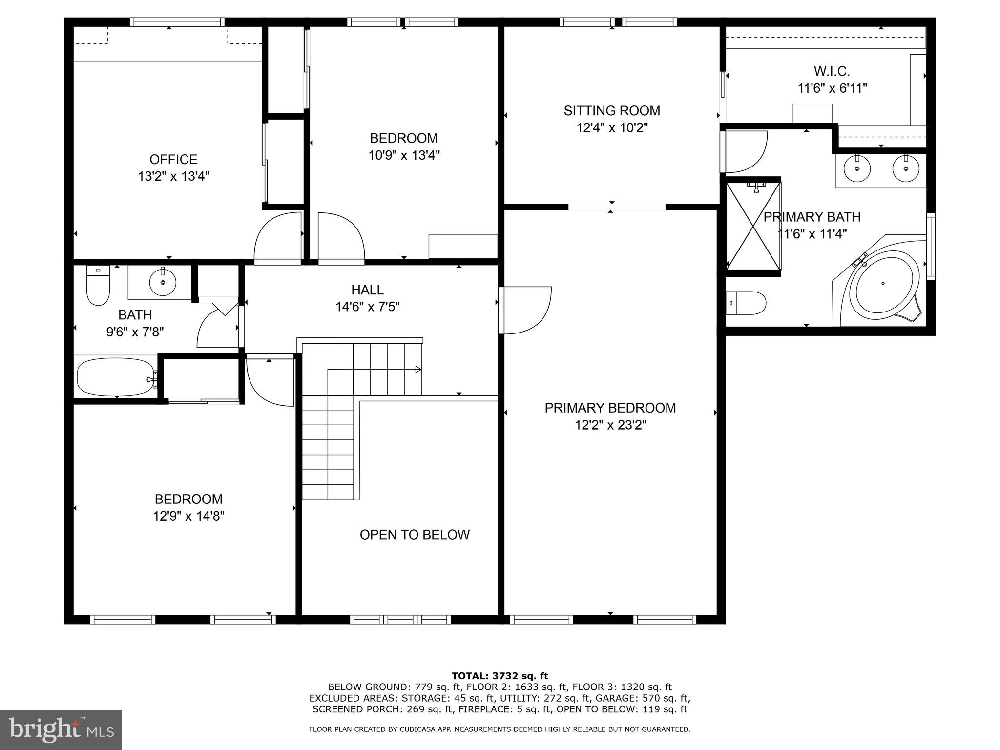 680 Fox Hollow Drive Yardley, PA 19067 - Photo 61 of 63 2nd Floor Room Measurements
