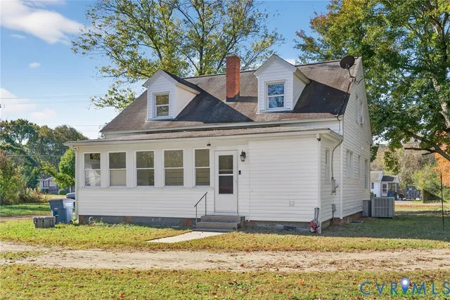 a view of a room that has a window in it