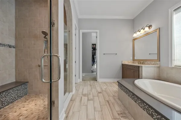 a bathroom with a toilet and a bathtub