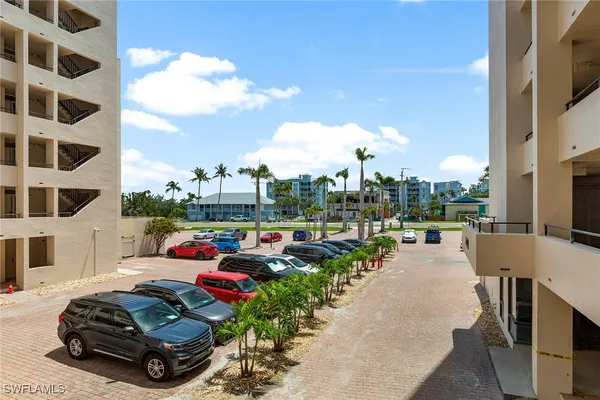 a view of a building with many windows