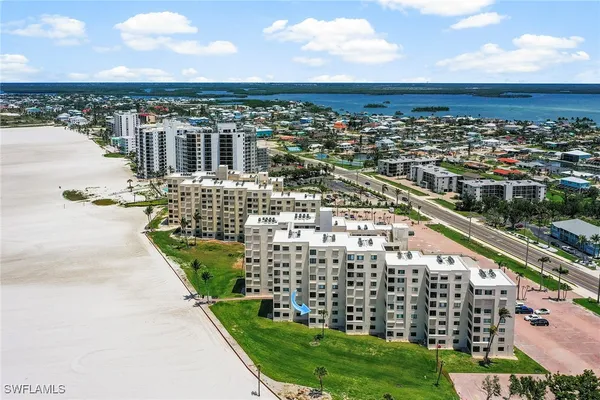 a view of a city with an ocean view