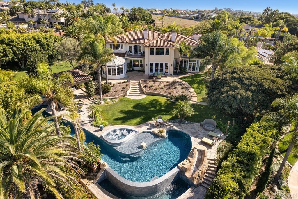 1620 Bella Vista Drive Encinitas, CA 92024 - Photo 2 of 35 an aerial view of a house with a yard swimming pool outdoor seating