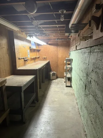 a view of a storage room
