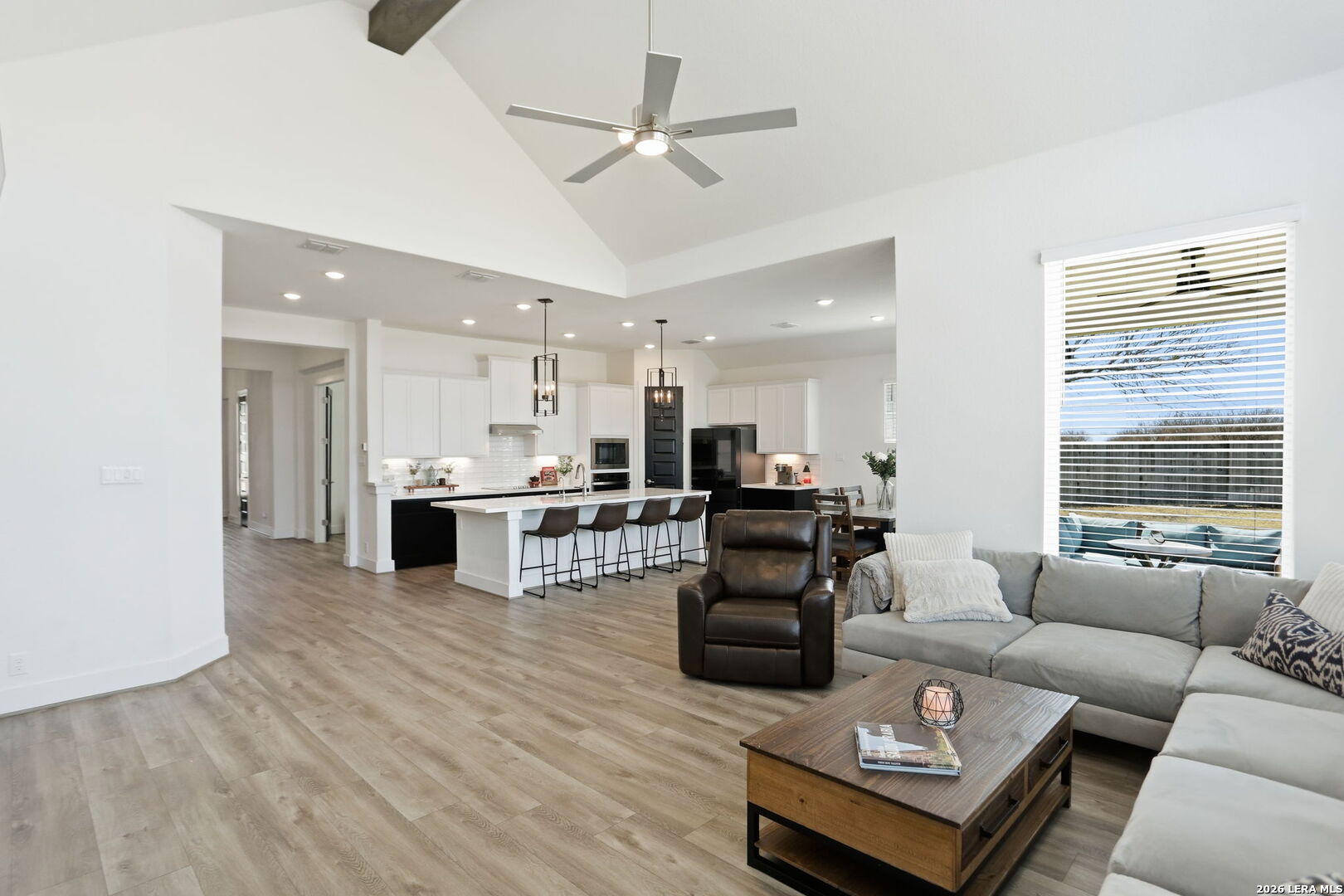 405 Corwin Cibolo, TX 78108 - Photo 13 of 46 a living room with furniture kitchen view and a window