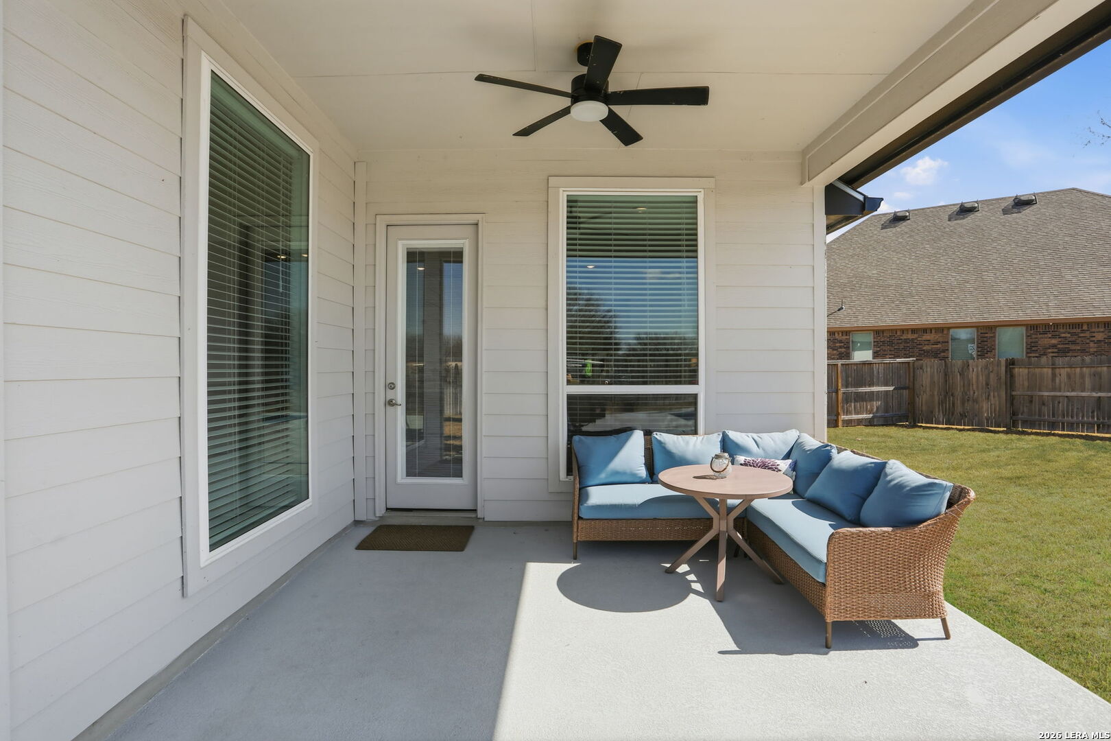 405 Corwin Cibolo, TX 78108 - Photo 33 of 46 a outdoor space with patio couch and a potted plant