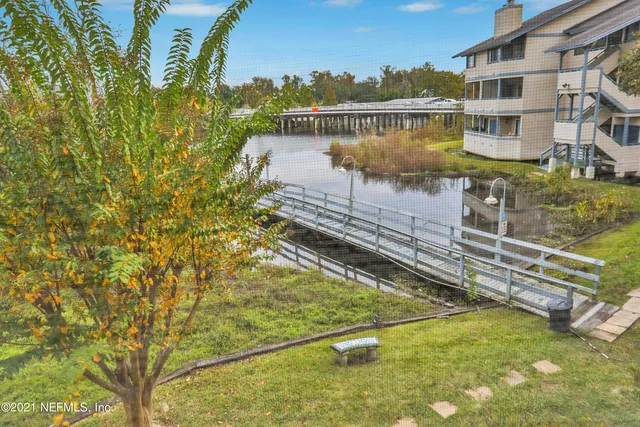 a view of lake from deck