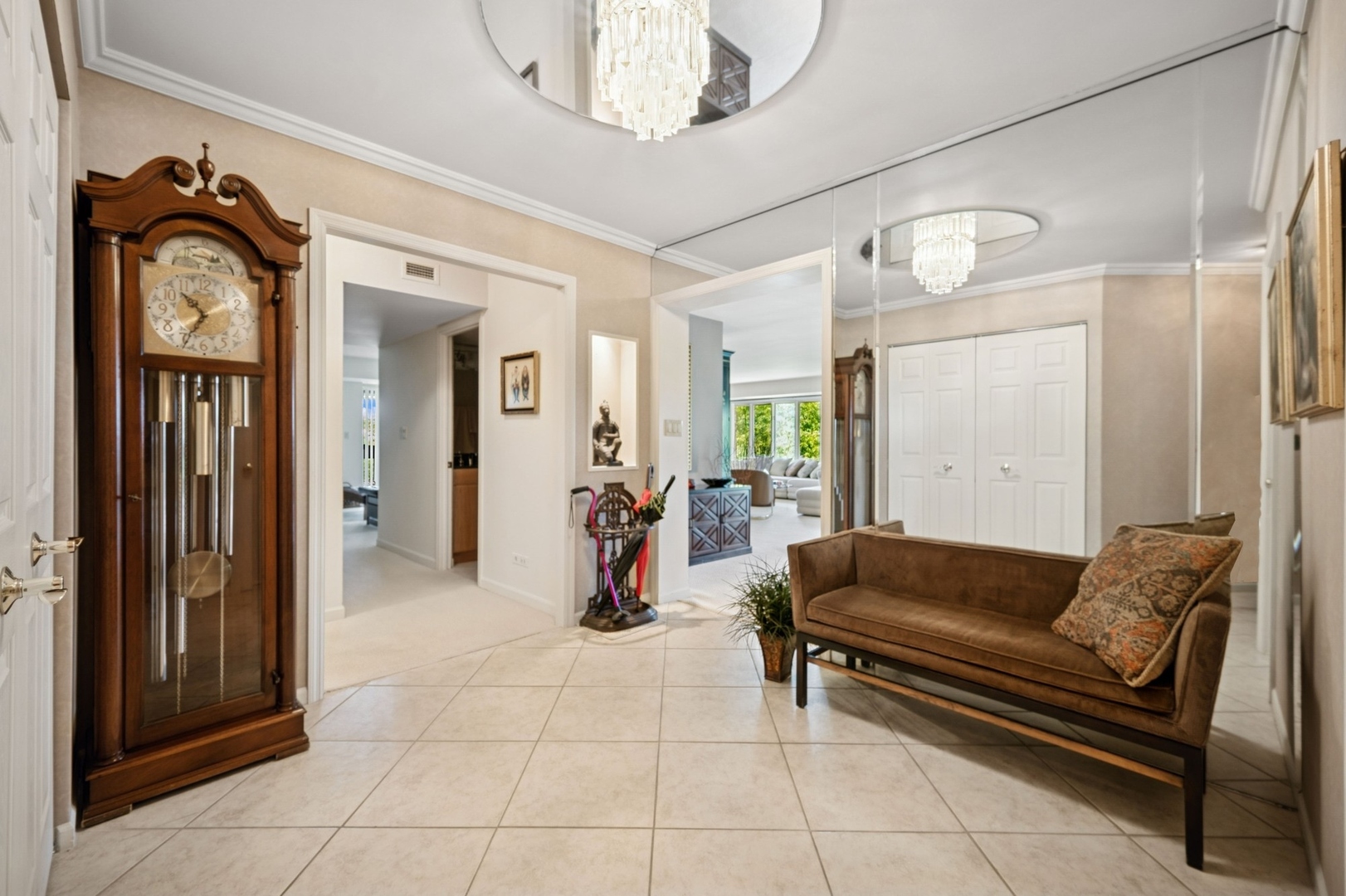 1671 Mission Hills Road, Unit 501 Northbrook, IL 60062 - Photo 2 of 27 a living room with furniture a flat screen tv and a window