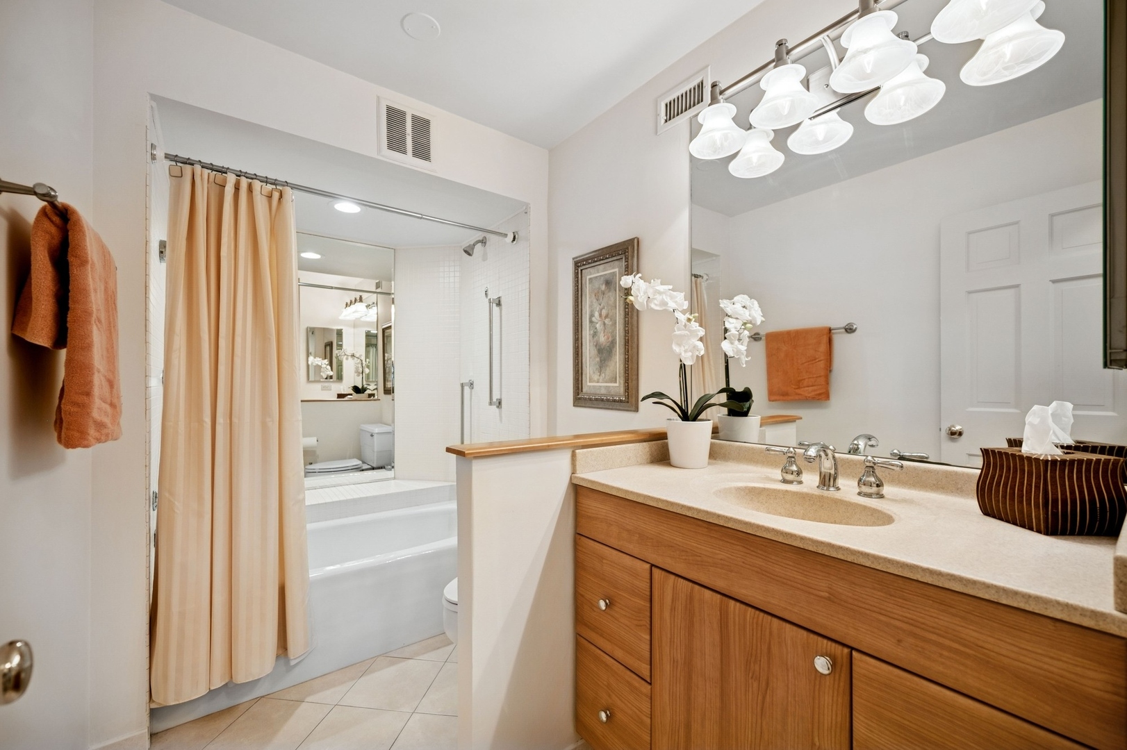 1671 Mission Hills Road, Unit 501 Northbrook, IL 60062 - Photo 23 of 27 a bathroom with a sink vanity granite and a mirror