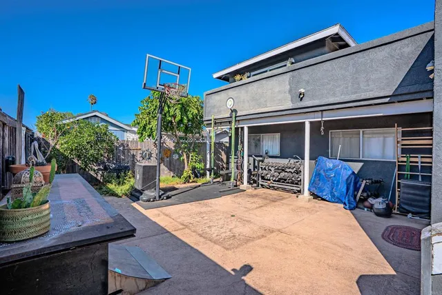 a view of a house with sitting area