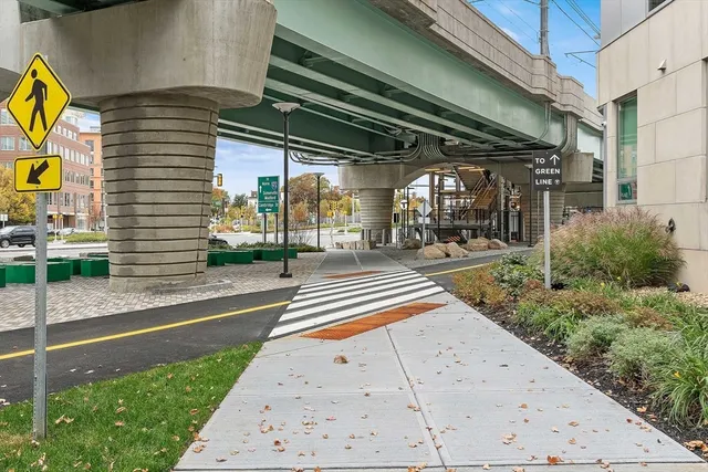 a city view with tall buildings