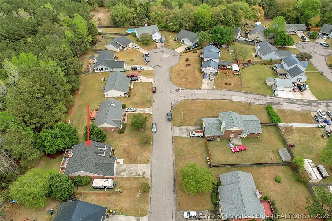 4425 Bishamon Street Hope Mills, NC 28348 - Photo 36 of 39 an aerial view of residential houses with outdoor space