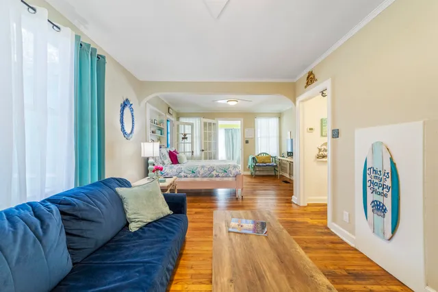 a view of a garage with storage