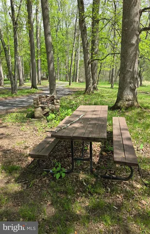 a view of a park with slides