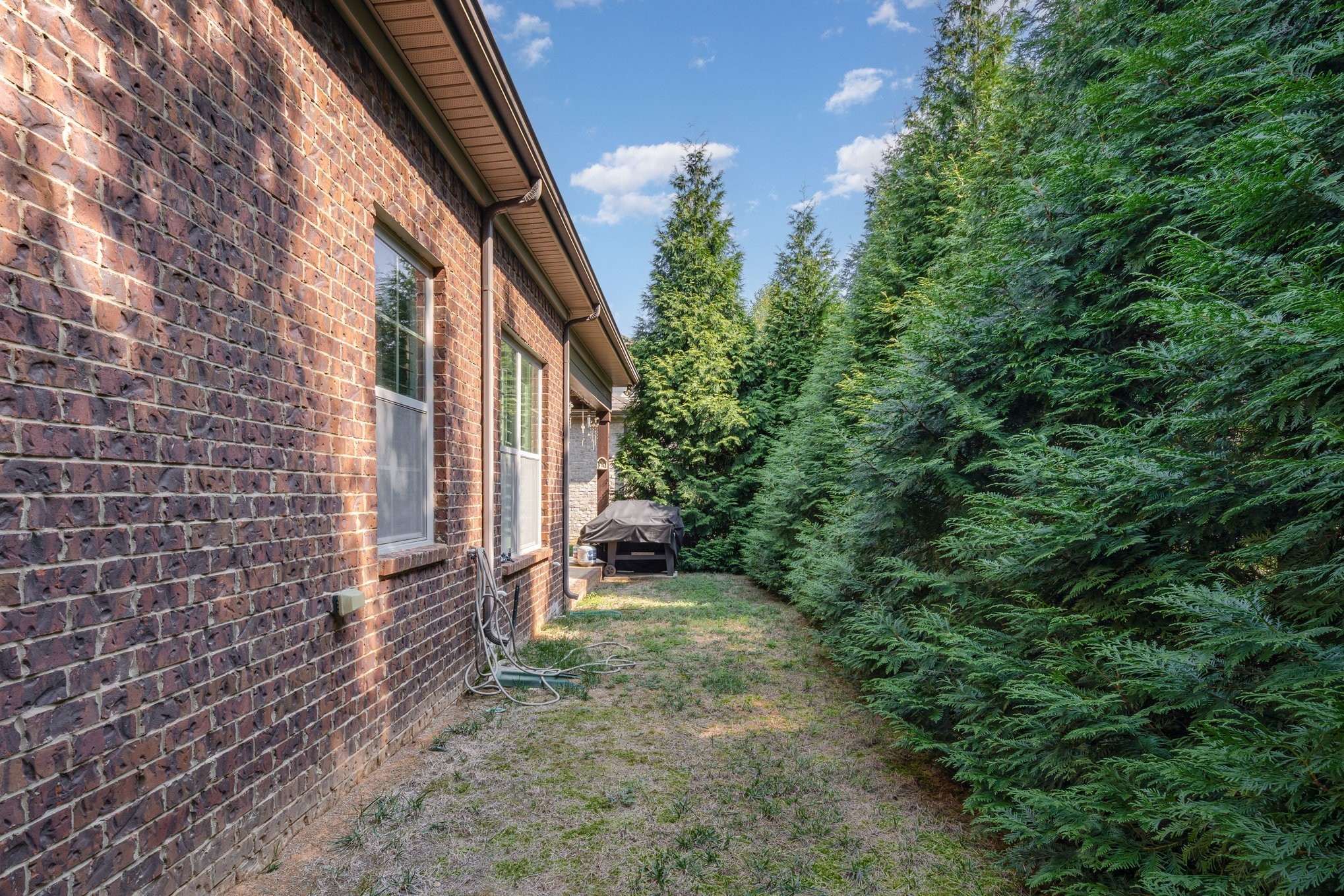 5227 Starnes Drive Murfreesboro, TN 37128 - Photo 28 of 29 a pathway of a house with potted plants and wooden fence