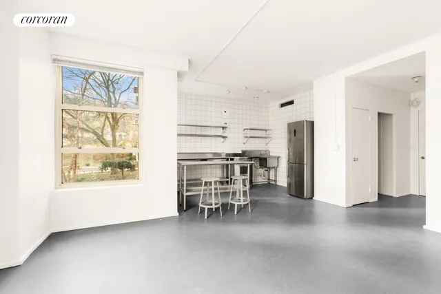 an empty room with a window