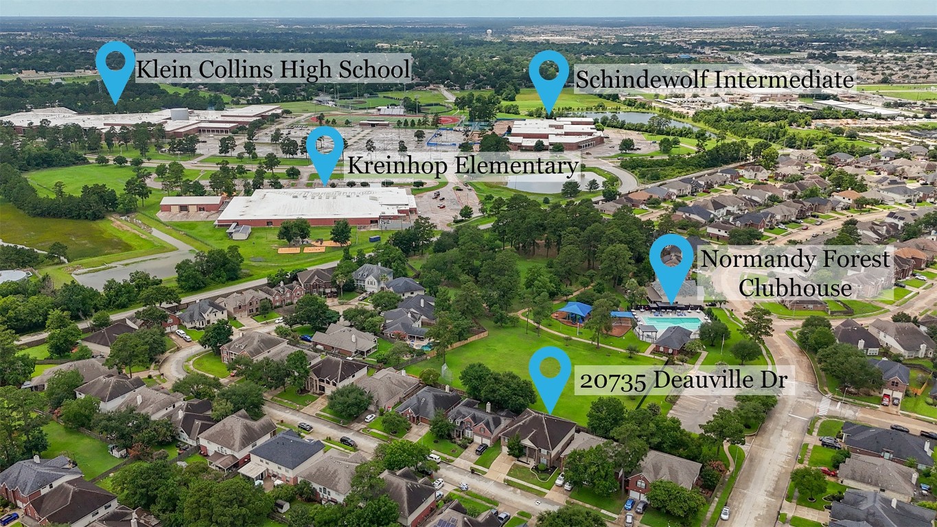 20735 Deauville Drive Spring, TX 77388 - Photo 2 of 33 Ideal location within walking distance to top-rated schools, with no back neighbors and direct gated access to Normandy Forest’s clubhouse, pool, playground, and more.