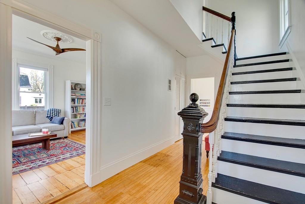 86 Pond Street Natick, MA 01760 - Photo 4 of 33 a view of entryway and hall with wooden floor
