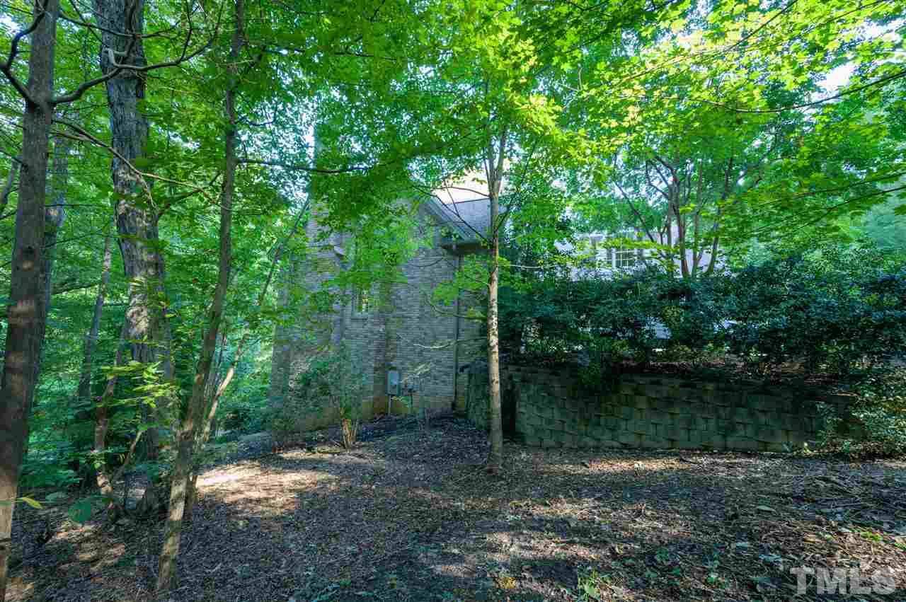 317 Homestead Drive Cary, NC 27513 - Photo 29 of 30 a backyard of a house with lots of green space and fountain