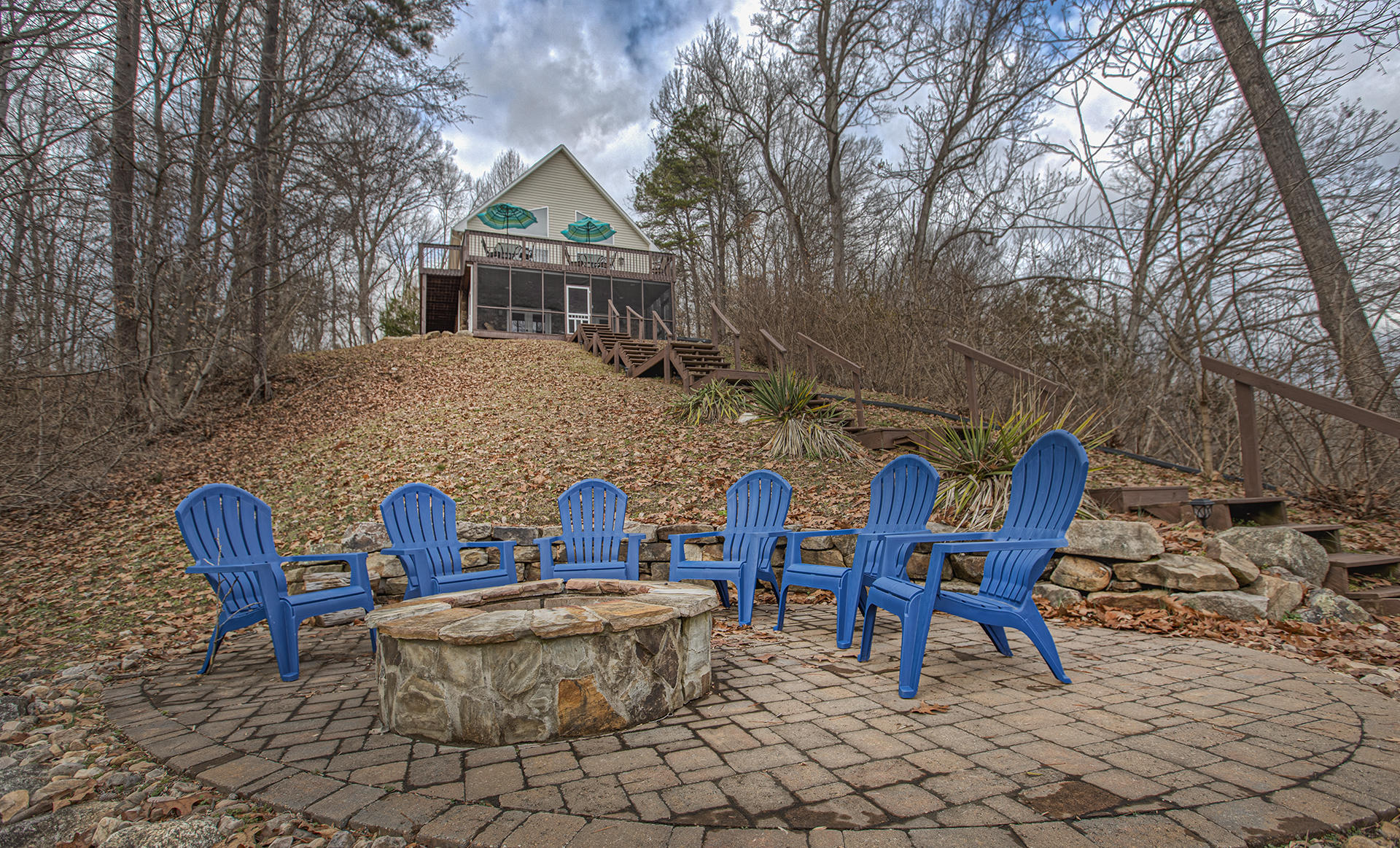 6136 Horseshoe Bend Road Goodview, VA 24095 - Photo 28 of 35 a view of a chairs and table in backyard