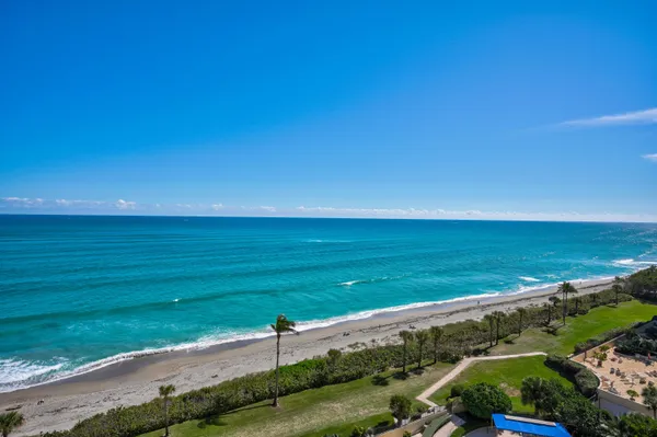 a view of an ocean and beach
