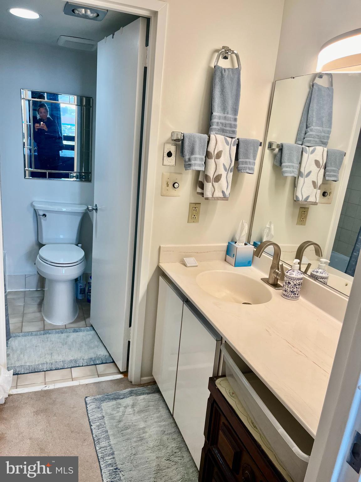 1808 Old Meadow Road, Unit 1104 McLean, VA 22102 - Photo 23 of 35 a bathroom with a sink and a mirror