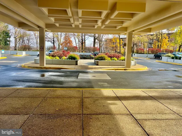 a view of a building with a window