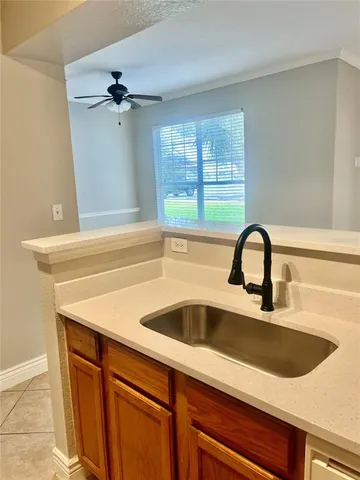 a close view of sink and tap