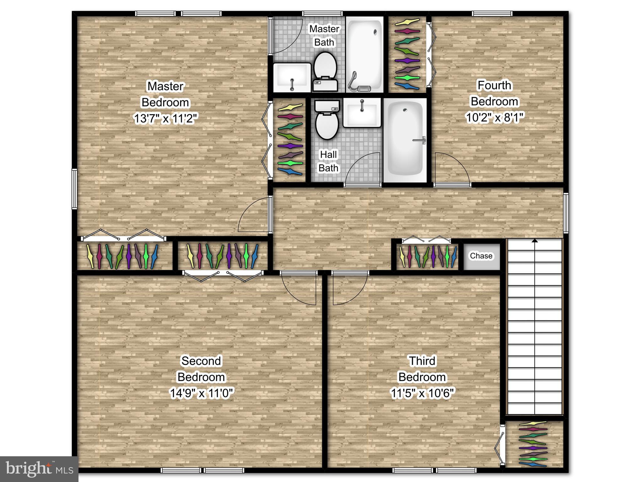5508 Yorkshire Street Springfield, VA 22151 - Photo 16 of 30 2nd floor layout
