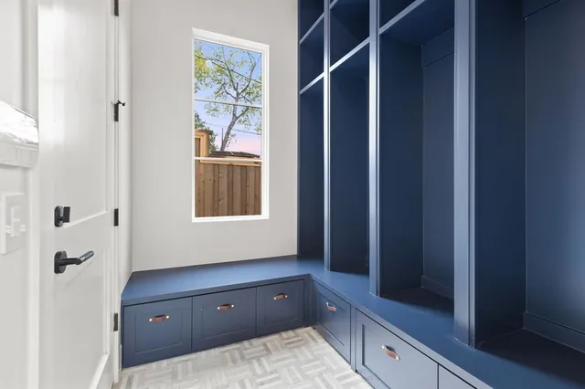 a view of empty room with windows