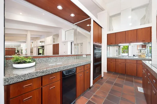 a view of a table and chairs in patio