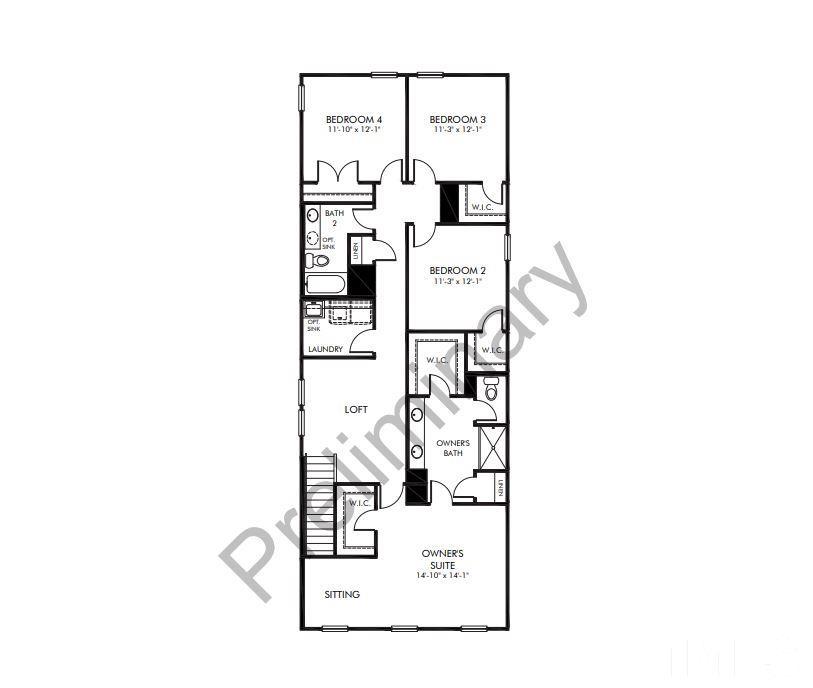 835 Firebrick Drive Cary, NC 27519 - Photo 3 of 4 a picture of a floor plan