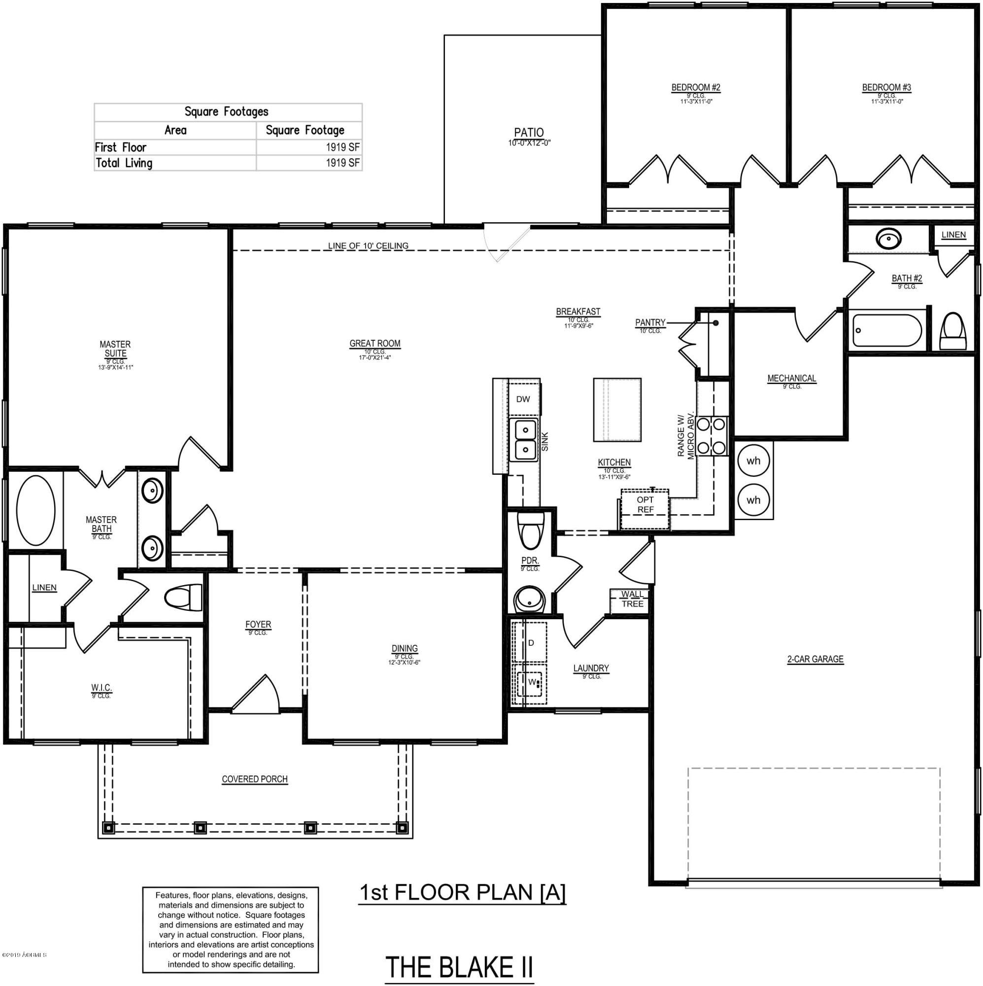 2 Fox Sparrow Road Beaufort, SC 29907 - Photo 2 of 8 MHB_Blake II_MKT FLR PLANS_06.01.2017