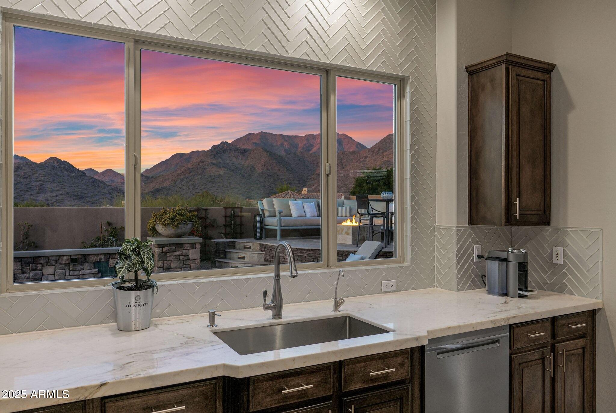 11348 East Greenway Road Scottsdale, AZ 85255 - Photo 10 of 36 Kitchen at sunset