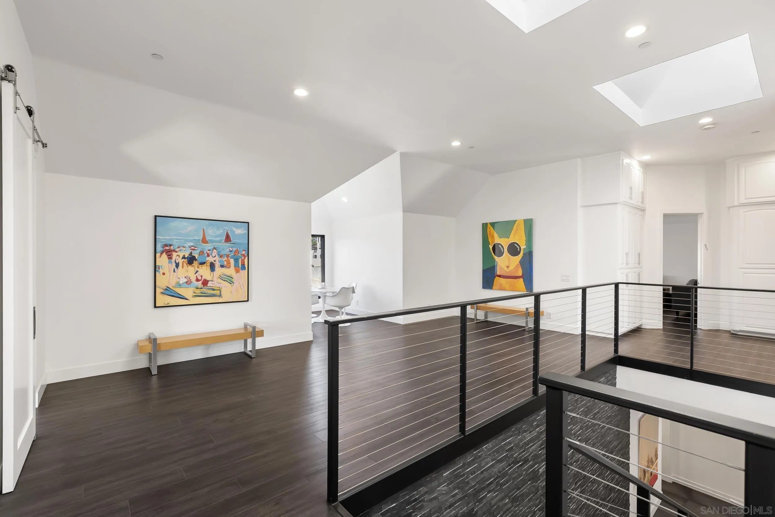 6850 Avenida De La Ronda Rancho Santa Fe, CA 92067 - Photo 25 of 40 a view of hallway with furniture and wooden floor