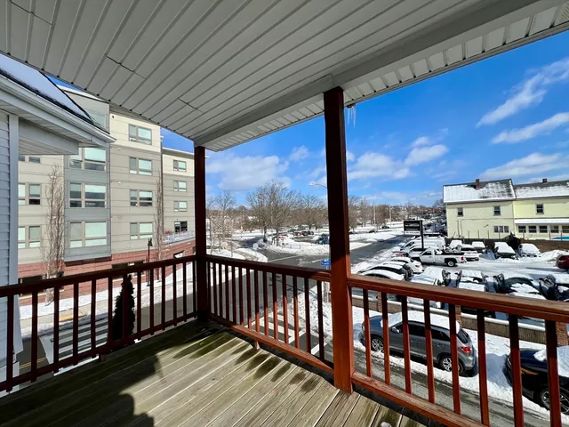a view of city from a balcony