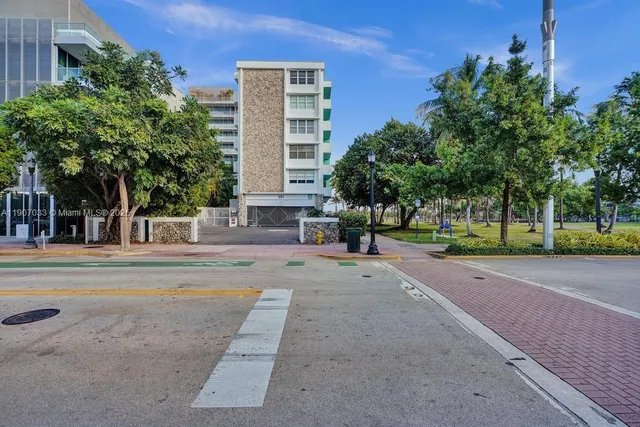 a view of a building with many windows