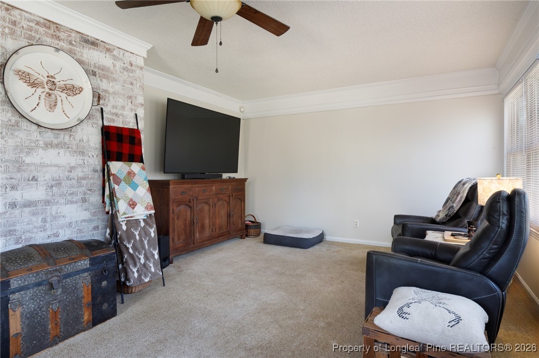 2574 Norrington Road Lillington, NC 27546 - Photo 9 of 50 a living room with furniture and a flat screen tv