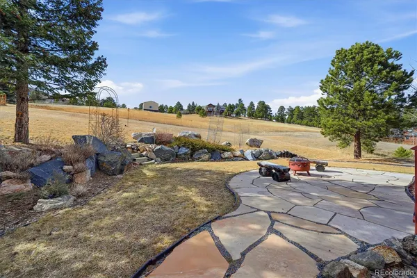 a view of a lake with outdoor space