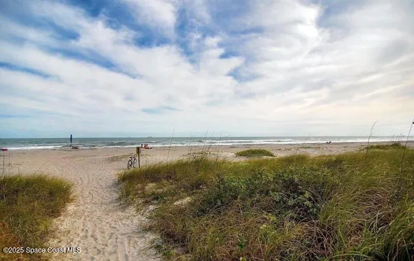 a view of an ocean and beach