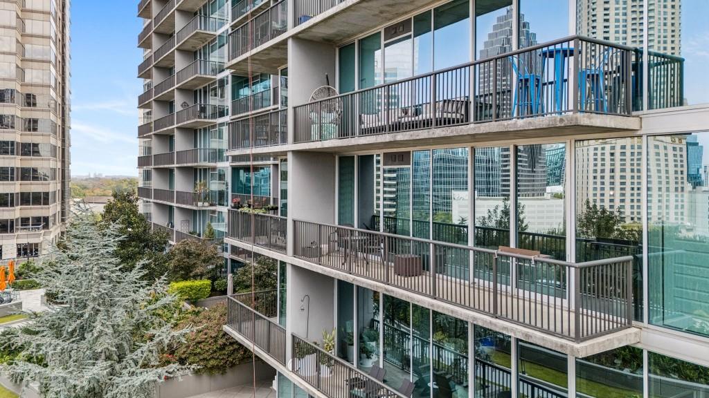 1080 Peachtree Street Northeast, Unit 1012 Atlanta, GA 30309 - Photo 28 of 46 a view of a building from a balcony