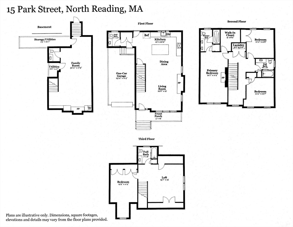 15-2 Park Street, Unit B North Reading, MA 01864 - Photo 35 of 39 a picture of a floor plan