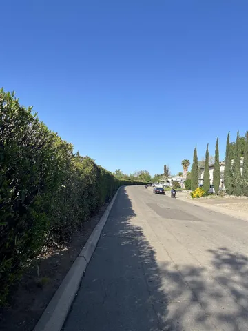 a front view of house with yard and trees in the background