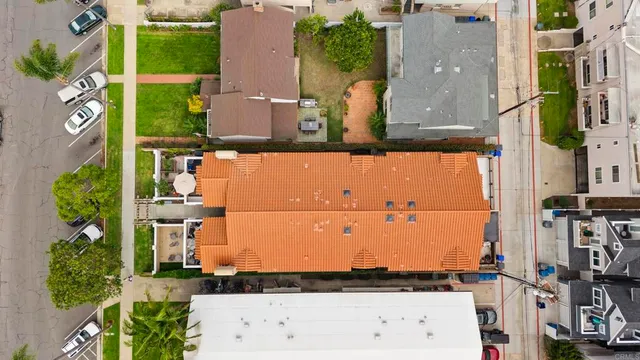 an aerial view of a city